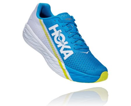 Hoka Rocket X All Gender Moški Tekaški Čevlji Bela / Modra SI-962035Q